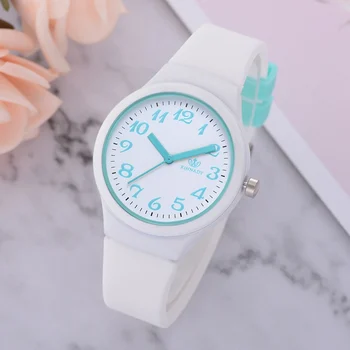 

Fashion Creative Silicone Sport Bright-Colored Quartz Watch Women Concise And Easy For Ladies Wristwatch Montre Femme LS1088