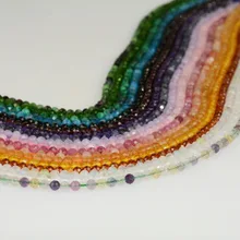 Натуральный Аметист/лунный камень/флюорит/рутиловый кварц и т. Д. Граненые Круглые бусины 4 мм~ 4,2 мм