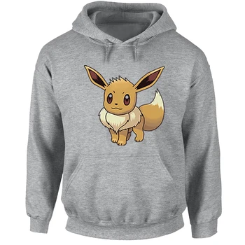 

Pokemon Eevee Japanese Anime Hoodies For Women Girl Men Boy Hip Hop Sweatshirt Cute Colorful Deer Cotton Jackets Off White Coats