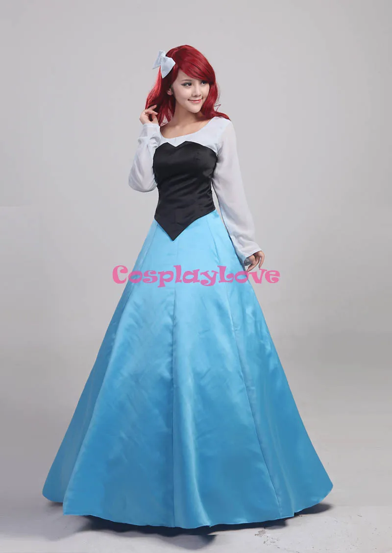 CosplayLove Custom Made The Little Mermaid Ariel Princess Blue Dress Cosplay Costume For Halloween Christmas Party  (6)