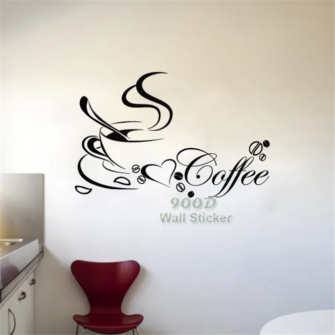 Coffee Cup Wall Sticker Diy Home Decoration Vinyl Removable Coffee Cup Wall Sticker Diy Home Decoration Vinyl Removable Decal Decor Art In Stickers From Garden On Aliexpress