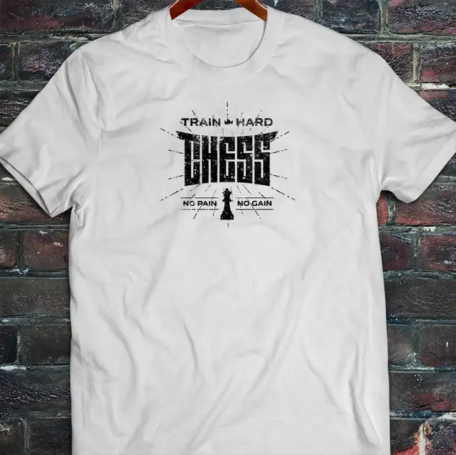 online shop cool t shirts designs best selling men train hard chess cool t shirts designs