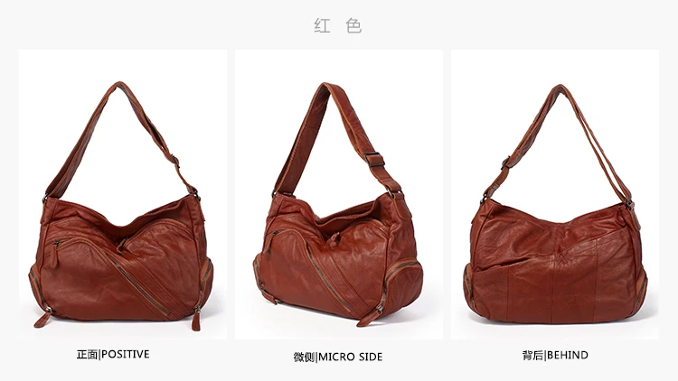 de Couro Macio Mulheres Hobos Bolsa de