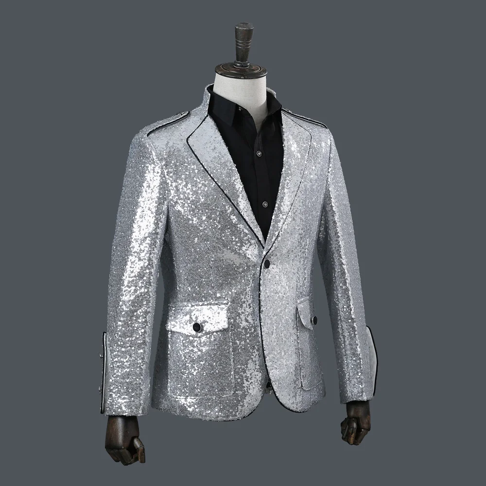 zilverkleurige blazer