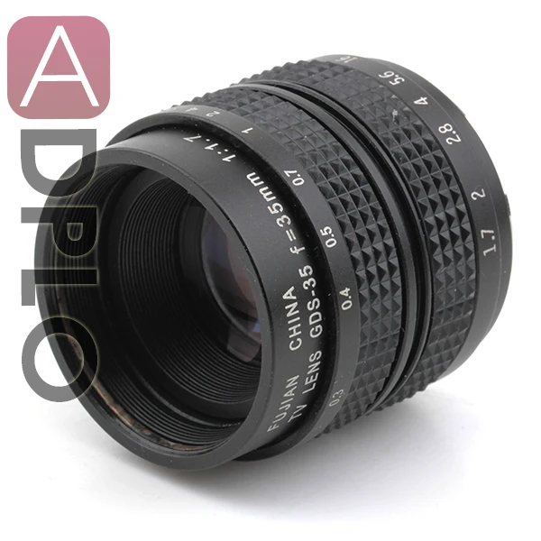 2/3"Television TV Lens/Camera Lens for C Mount Camera 35mm F1.7 in Black