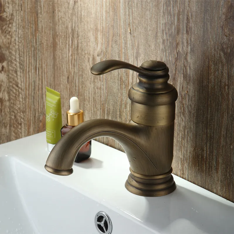 

Simple retro hot and cold water basin faucet washbasin bathroom washbasin faucet antique above counter basin faucet