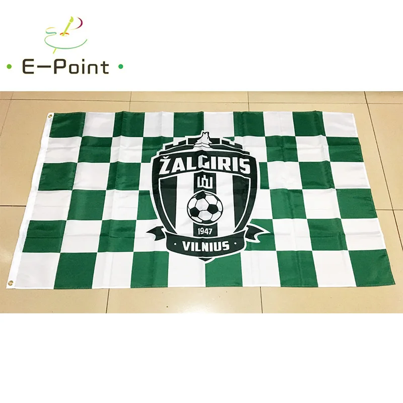 A Литовский FK Zalgiris 3 фута* 5 футов(90*150 см) размер рождественские украшения для домашнего флага баннер подарки - Цвет: A