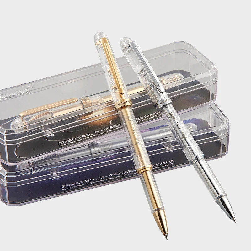 

WINNING Transparent Signing Pen Simple Business Signing Pen 0.5mm Gift Box Signing Pen 1PCS