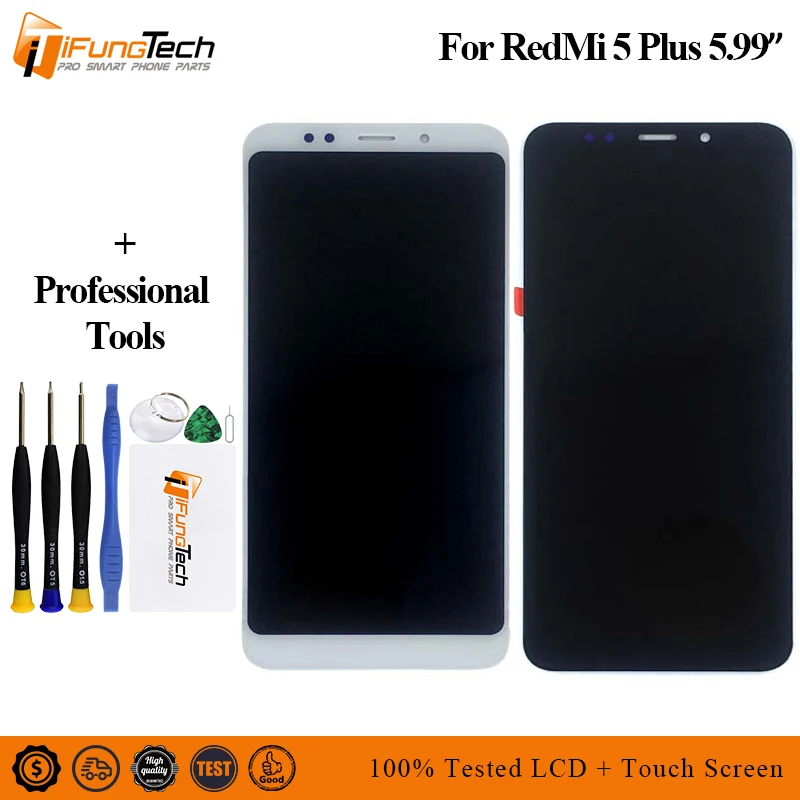 

LCD For 5.99" Xiaomi Redmi 5 Plus LCD screen display touch digitizer with frame for redmi 5 plus lcd display replacement parts