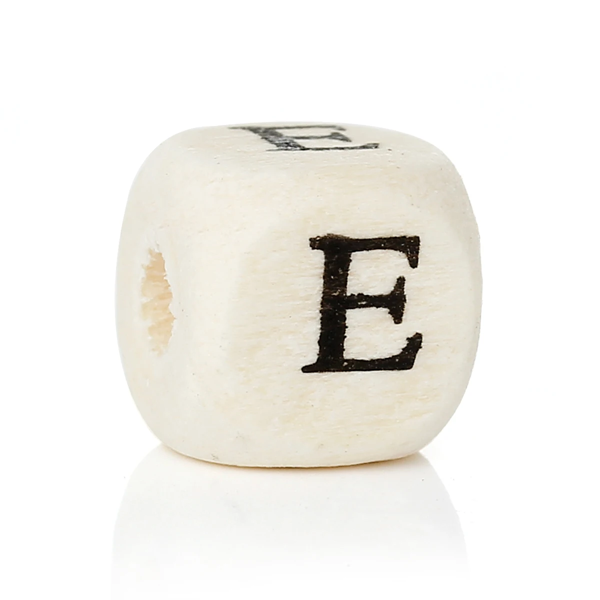 

Wood Spacer Beads Cube Natural Letter Pattern About 10mm( 3/8") x 10mm( 3/8"), Hole: Approx 4mm, 30 PCs
