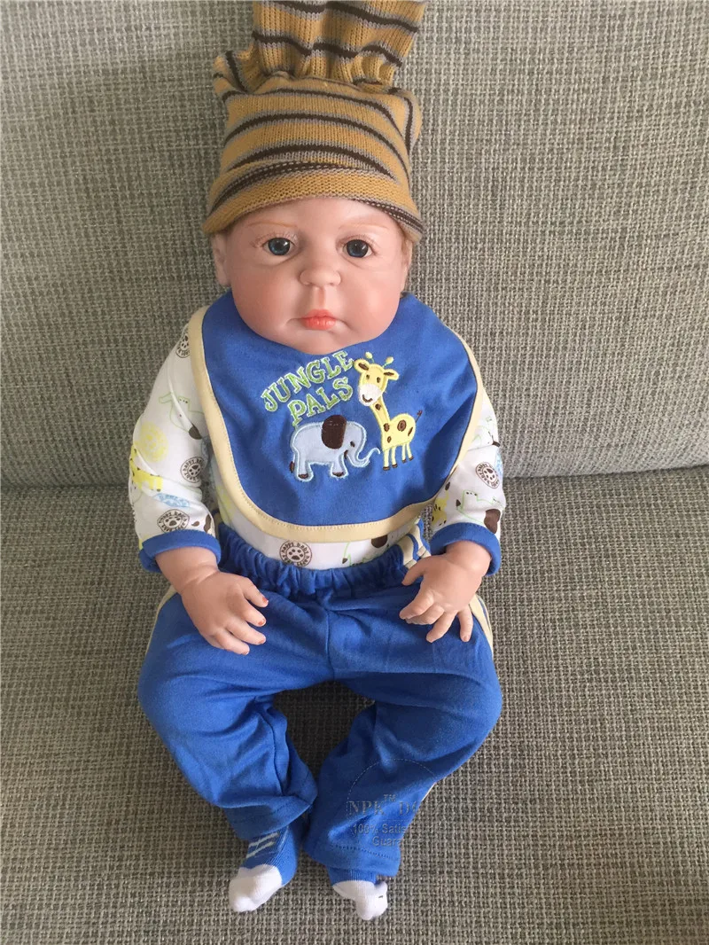 NPK кукла новое поступление 57 см Reborn baby boy Кукла живой полный силикон Bebe мальчик кукла милые игрушки Brinquedo для девочек коллекционные куклы