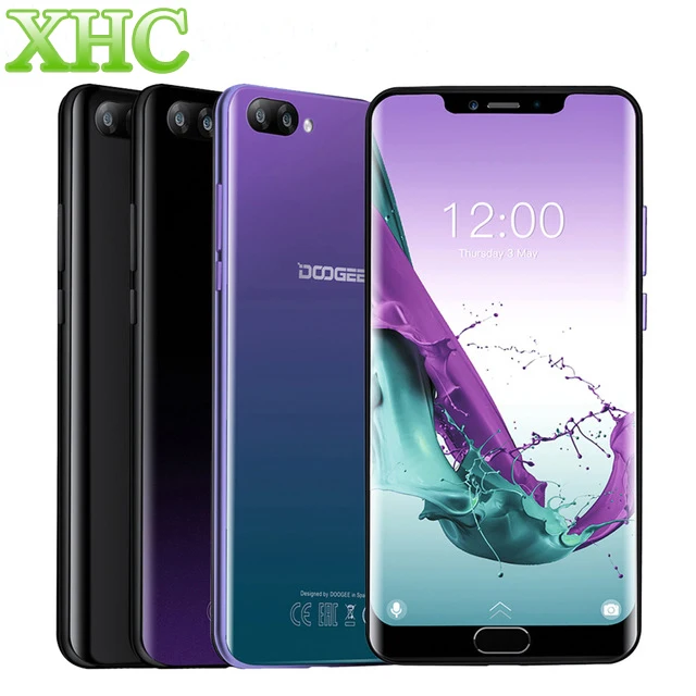 DOOGEE Y7 плюс 6 18 '񟞨*2246 смартфон ГБ 64 Android 8 1 MTK6757 Octa Core 16.0MP + 13MP отпечатков пальцев