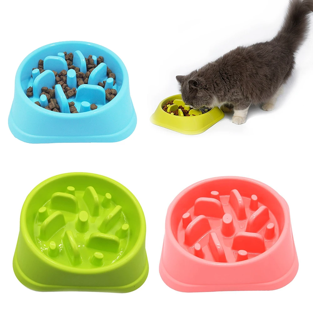 

Anti Gulp Puppy Dog Bowl Slow Feeding Dish ABS Durable Dog Feeding Bowl