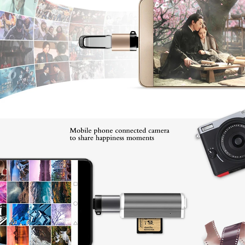 Новый Кабель адаптер Type C на USB 3 0 OTG конвертер для Samsung Galaxy S9 Huawei p20 MacBook OTG|USB-хабы| |