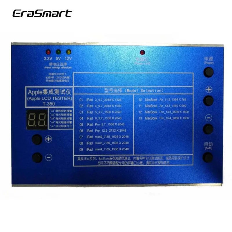 

T350 LCD Display Tester for Macbook Air 11.6 13.3/Macbook Pro 13.3 15.4/iPad 3 4/Air 1 2/Mini 2 3 4