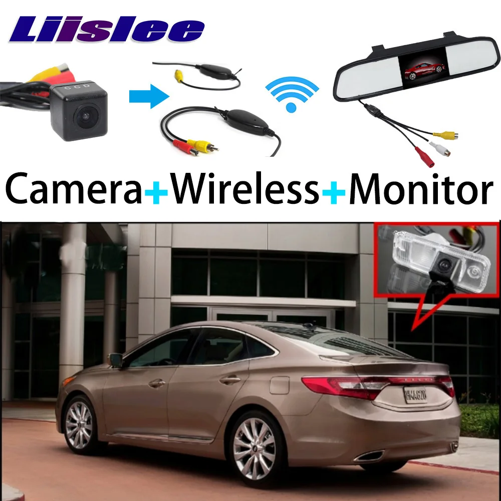 

Mirror Monitor DIY Backup Parking System + 3 in1 Special Rear View Camera + Wireless Receiver For Hyundai Grandeur 2011~2015