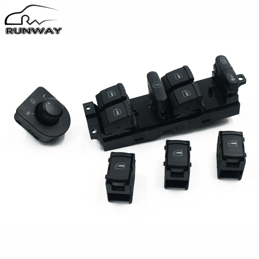 

5PCS For Volkswagen VW JETTA GOLF MK4 POLO BORA A4 Passat B5 BEETLE 1J4 959 857D 1J1 959 565F Power Window Mirror Switch Button