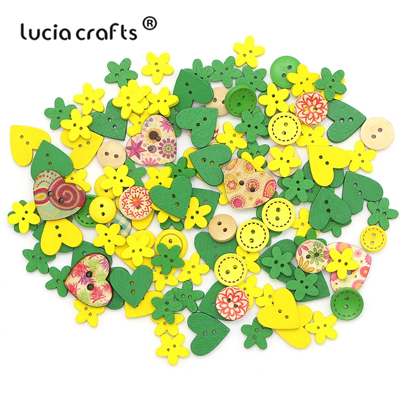 Lucia crafts 50 шт 15-25 мм смешанные стили деревянные пуговицы для рождественские вечерние украшения для самостоятельного пошива одежды аксессуары ручной работы E0607