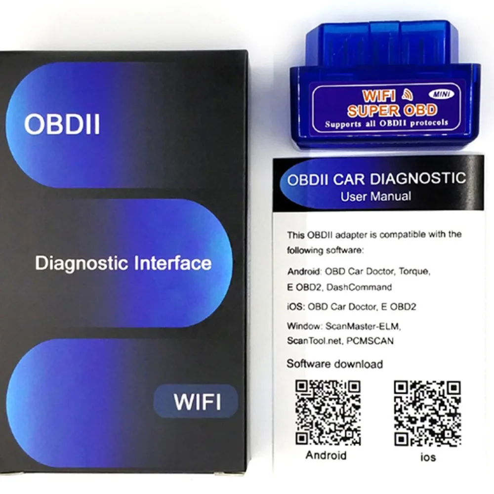 V1.5 Супер OBD ELM327 wifi беспроводной OBD2 автомобильный диагностический сканер MINI ELM 327 Wi Fi V1.5 Поддержка всех протоколов OBDII