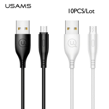 

10PCS/Lot USAMS Micro USB Cable Fast Charging Sync Data Cable microusb Mobile Phone Cable for Samsung Xiaomi Round Data Cable