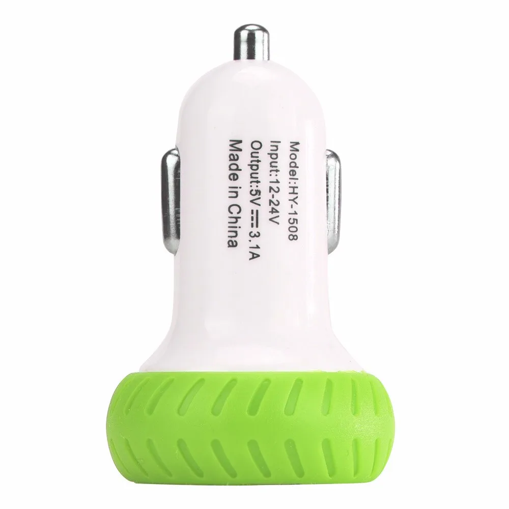 

Dual USB Port Car Charger Cigarette Lighter Socket Plug LED Voltmeter Waterproof Mobile Phone Smart Charging Adapter Green