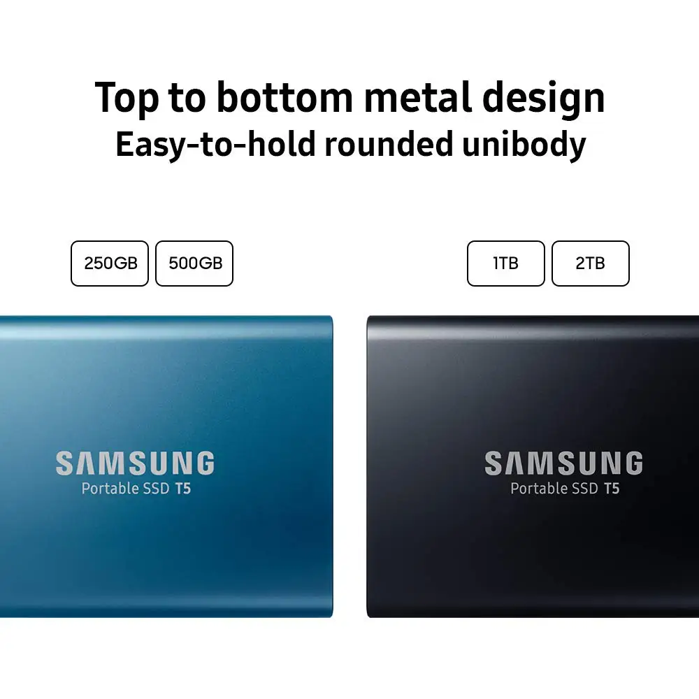 Samsung T5 портативный SSD 500GB 1 ТБ 2 ТБ USB3.1 внешние твердотельные накопители USB 3,1 Gen2 и обратная совместимость для PC MAC