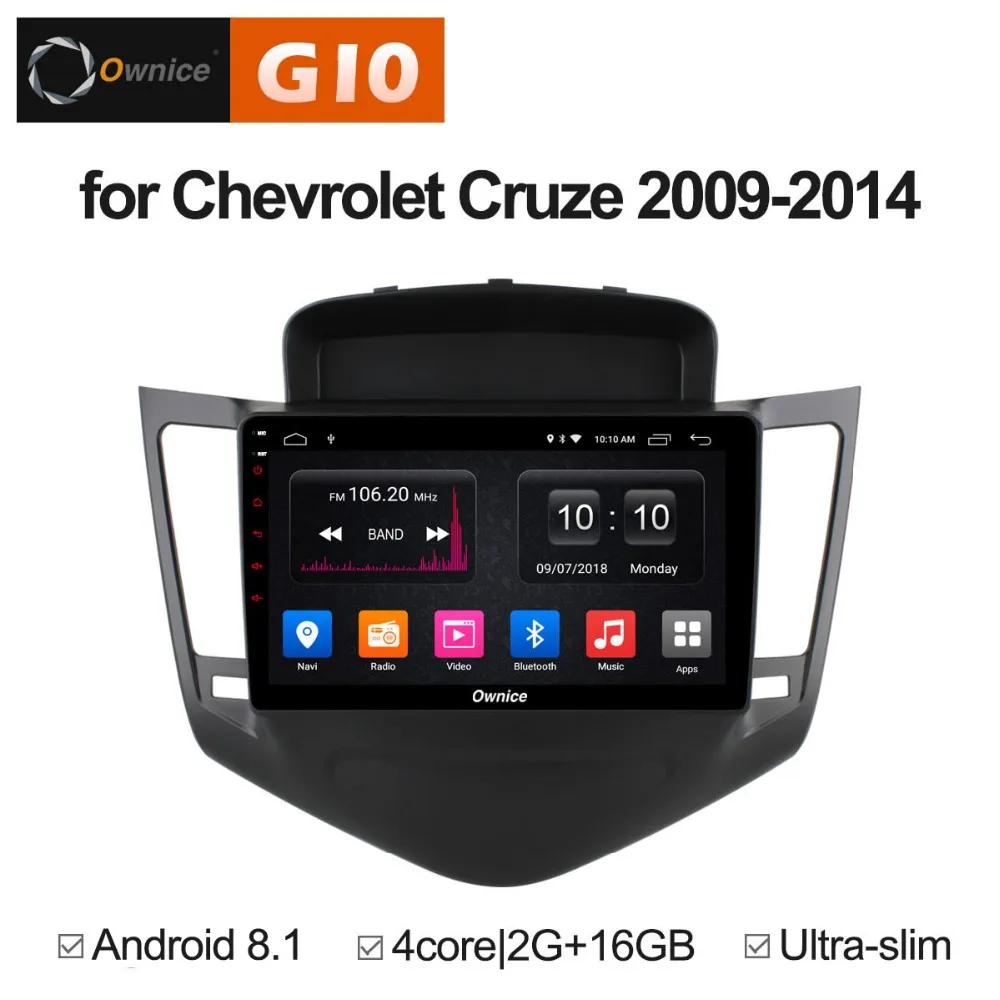 

9 Inch Android 8.1 Quad 4Core 2GB RAM+16GB ROM Car DVD Player For Chevrolet Cruze 2009-2014 GPS Navi Radio Stereo BT TPMS DAB+