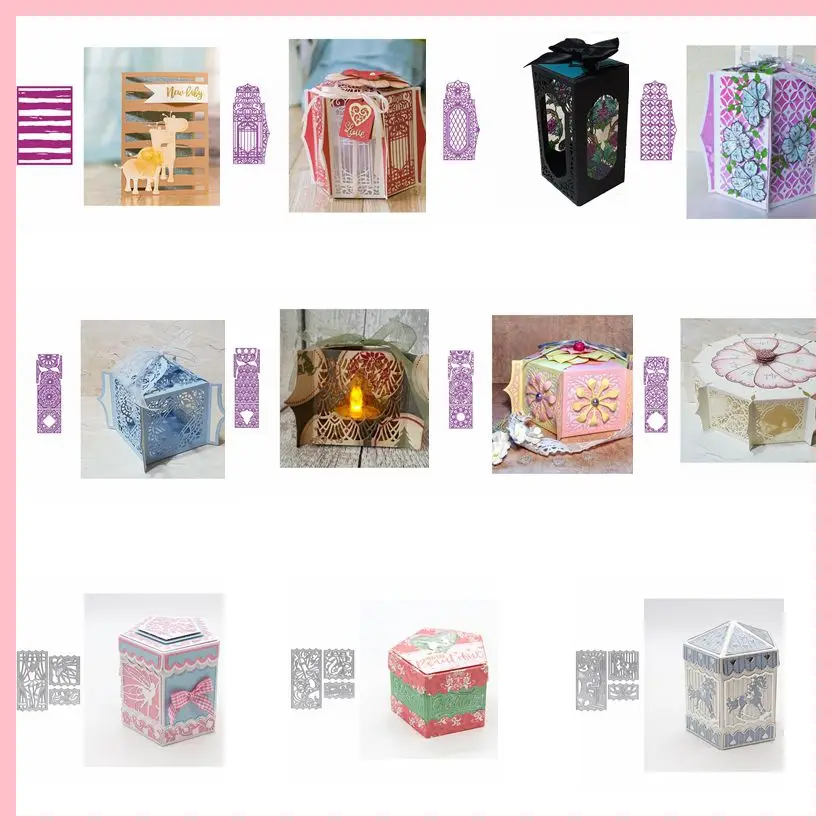 

Special Fold Box Lace Frame DIY Cutting Dies Scrapbooking Template Card Album Embossing Stencil New Dies For 2019
