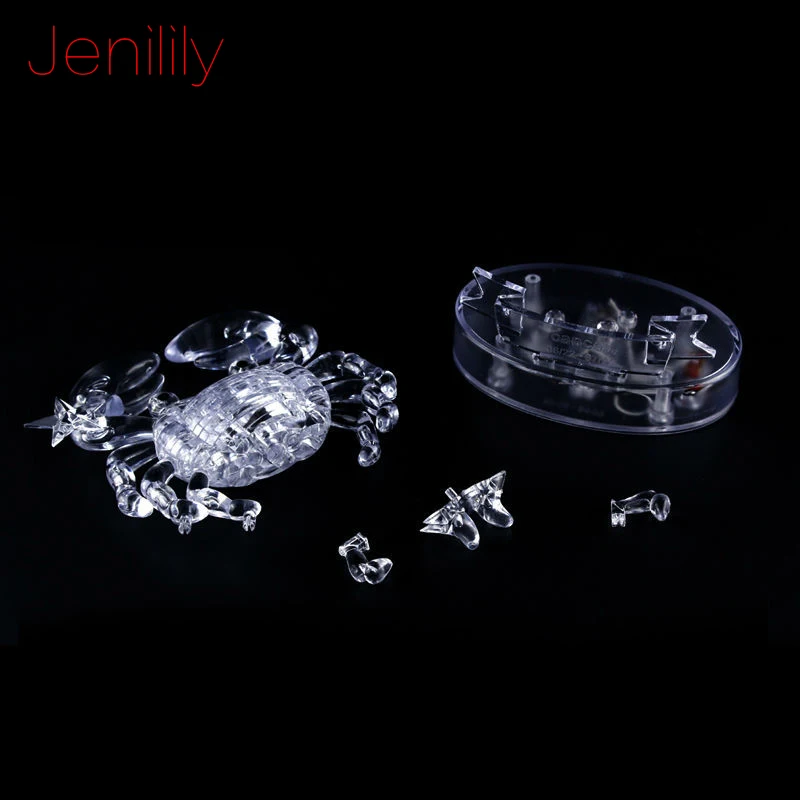 Jenilily DIY Забавный Краб 3D Хрустальные пазлы с цветными огнями 41 шт дети взрослые