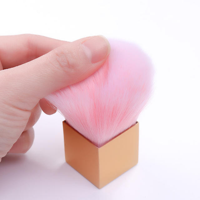 1 PC Professional  Nail Cleaning Brush Soft Pink Brush Powder Brush Makeup Powder Remover Brush Cosmetic Makeup Tool