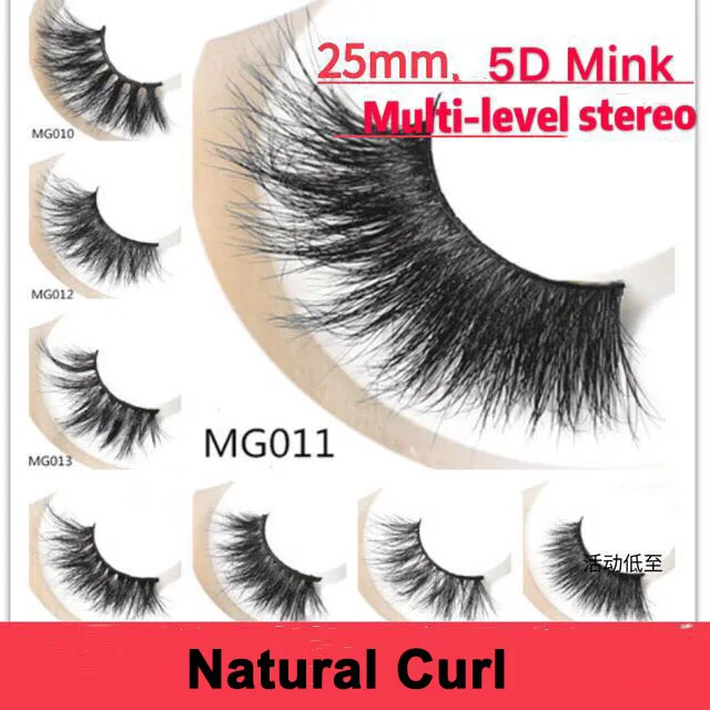

5D 25mm Mink Eyelash Thick Long Natual Fund 3D False Eyelashes Soft Three-dimensional Messy Crossing False Eyelashes
