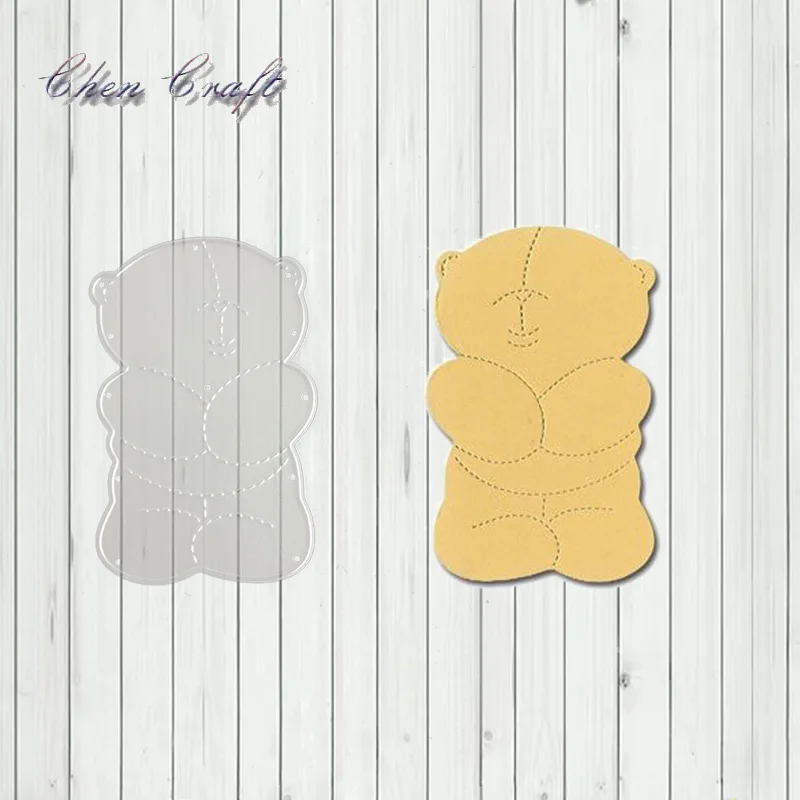 

Cute bear 3 Metal Cutting Dies cut die mold Scrapbook paper craft knife mould blade punch stencils dies