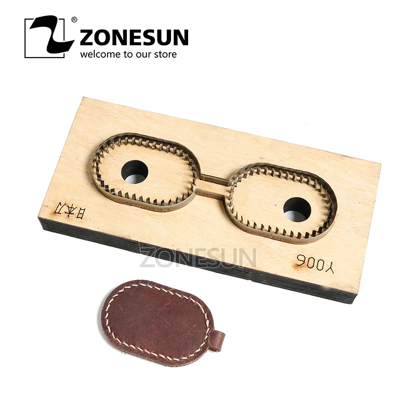 

ZONESUN Customized leather cutting die Leather Craft DIY Key Ring Wooden Template Knife Punching Key Chain Cutting Mould Cutter