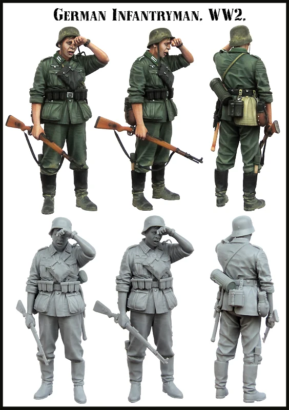 

1/35 Resin Figure Model Kit WWII GERMAN INFANTRYMAN Unassambled Unpainted