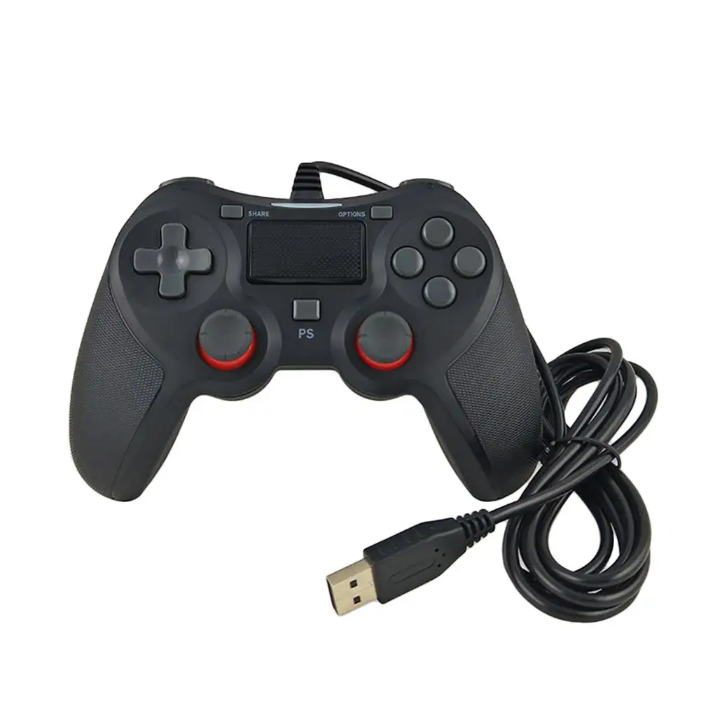 

Ergonomic Handle Vibration USB Connected Wired Game Controller Gamepad for PS4