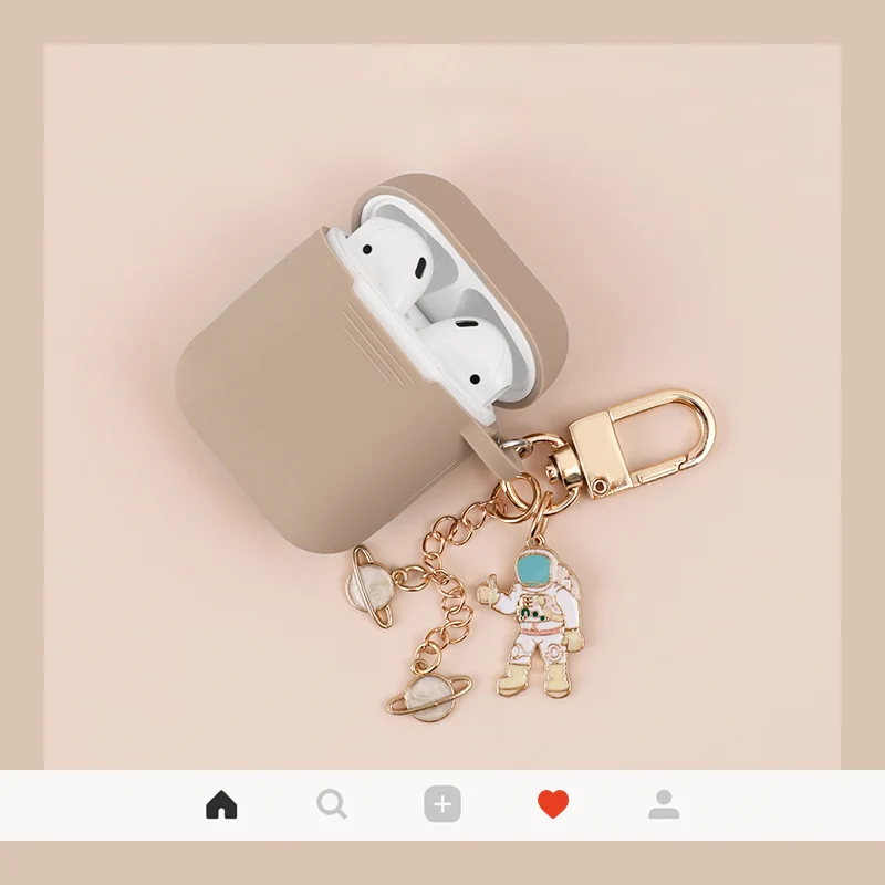Чехол с подвеской в виде астронавта для Airpod Мультяшные чехлы наушников Apple Airpods