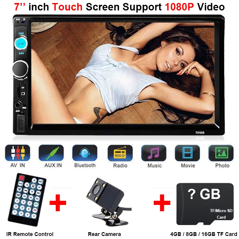 Центральный мультимидиа Авто 2din двойной 2 Din 7 ''сенсорный экран Bluetooth Радио MP3 MP5