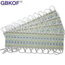 20 шт./лот DC12V 5050 3 светодиодный s светодиодный модуль 5050 Белый светодиодный модуль светильник теплый белый светодиодный модули IP65 Водонепроницаемый