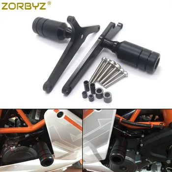 

ZORBYZ Black CNC Frame Slider Crash Falling Protection Engine Protector Guard For KTM RC390 2014-2017
