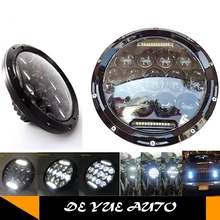 Качества 12 месяцев гарантии 7 дюймов круглые светодиодные фары 85 Вт для jeep wrangler светодиодные фары " ip68