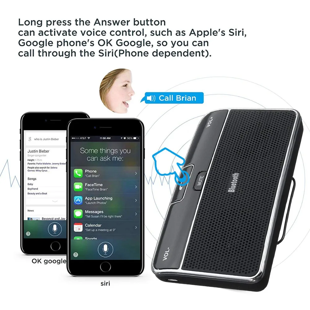 Беспроводной Bluetooth громкой связи динамик телефон MP3 автомобильный комплект