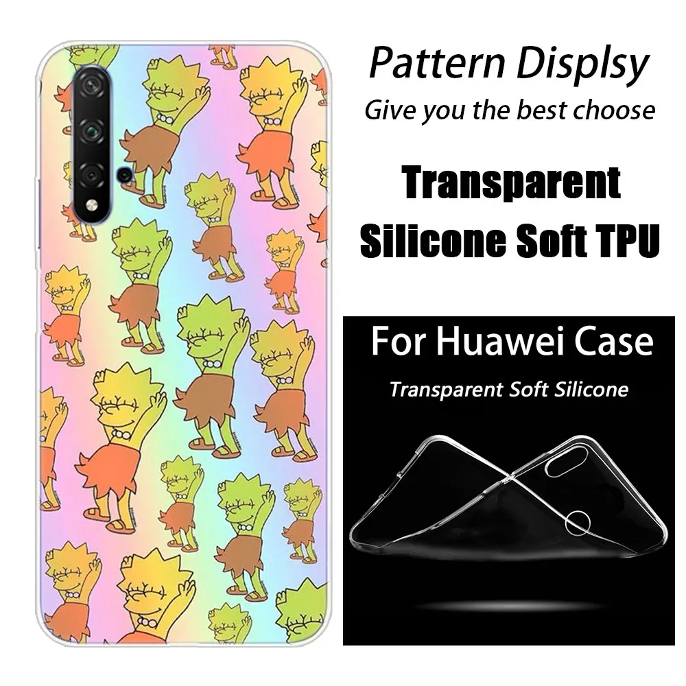 Hot The Simpsons Fashion Soft Silicone Case for Huawei Honor 20 8A 7A Pro 10 9 8 Lite View 20 7S 8S 8X 7X 6X 8C 20i 10i Play TPU