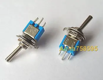 

50 pcs Blue Mini SPDT Guitar Toggle Switch ON-ON DIY
