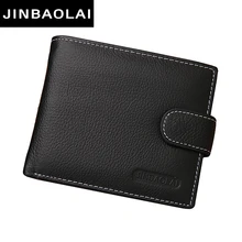 Genuine Leather Men Wallets Brand High Quality Design Wallets with Coin Pocket Purses Gift For Men Card Holder Bifold Male Purse