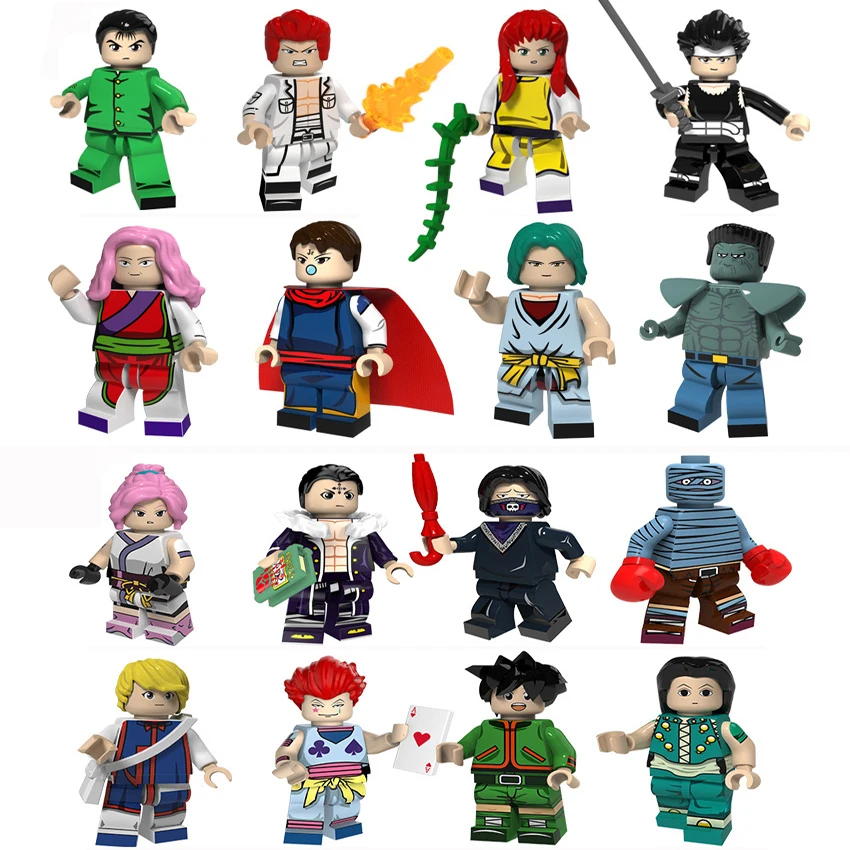 

Anime Yuyou white book Full time hunter character building blocks toy Genkai fleeting shadow Koenma Machi jie toy model JM-67
