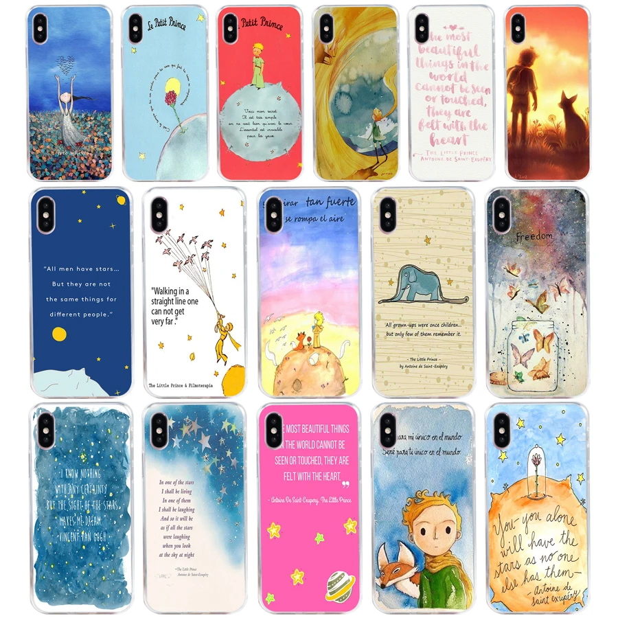 

148AQ The Little Prince Inspirational Quote Soft Silicone Tpu Cover phone Case for iphone 5 5s se X XR XS Max case