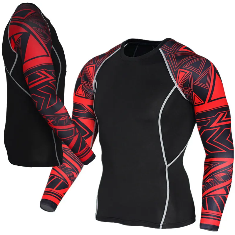 

Long Sleeve Skin Rash Guard Complete Graphic Compression Shirts Multi-use Fitness MMA Crosfit Tops Shirts