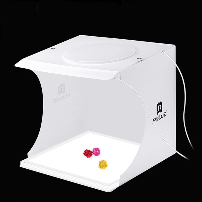 

New Mini Table Photo Studio Softbox with 2 LED Lights Panel+Acrylic Shadowless LED Panel Bottom Pad for Photography Shooting