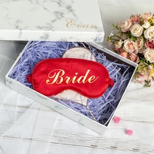 5 шт./партия пользовательское имя Атлас Eyemask Свадебное предложение курица девичник вечерние подарки фрейлина персонализированные невесты подарок