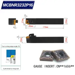 MCBNR3232P16 75 градусов внешнее токарные станки бар держатель инструмента для CNMG160608 CNMG160612 используется на станке с ЧПУ